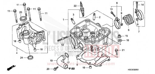 CYLINDER HEAD CRF150R9 de 2009